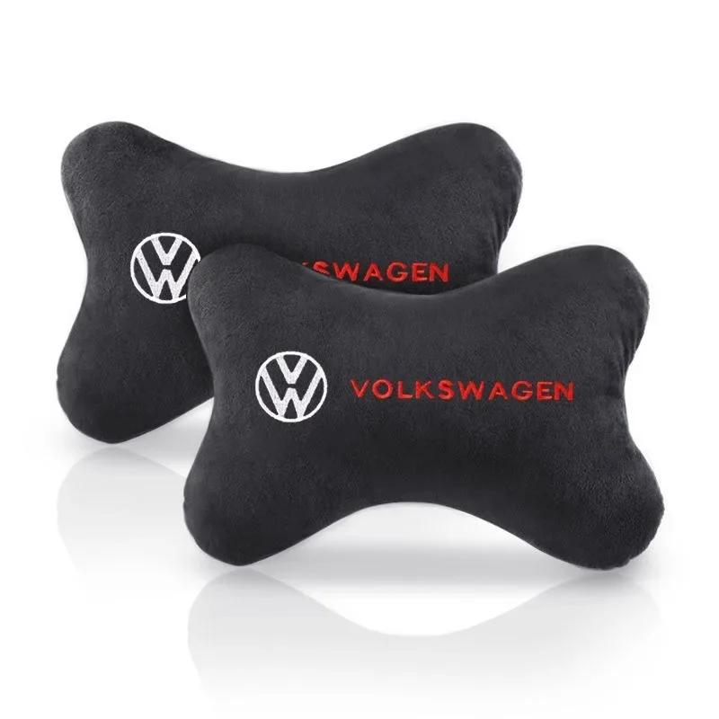

VW GTI GOLF 2026 Hot For VW VOLKSWAGEN Car Headrest Cover Auto Seat Cover Head Neck Rest Pillow for VW Volkswagen Golf Polo Pas