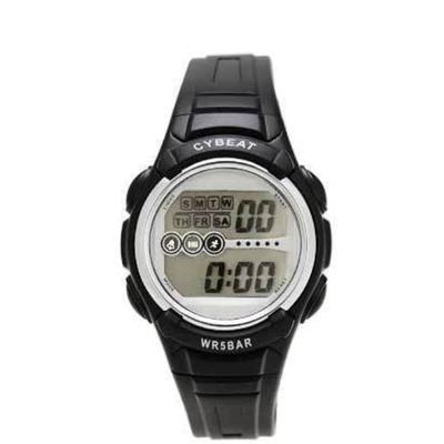 J-AXIS Uomo SCY09-BK (CYBEAT Nero Digitale Sole Nero Fiamma) Orologio rotondo nero digitale
