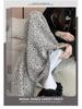 Women's Striped Wide-Leg Wool Pants, Spring/Autumn 2025: Loose, Casual, Drapey Twill with Silver Thread Detailing.