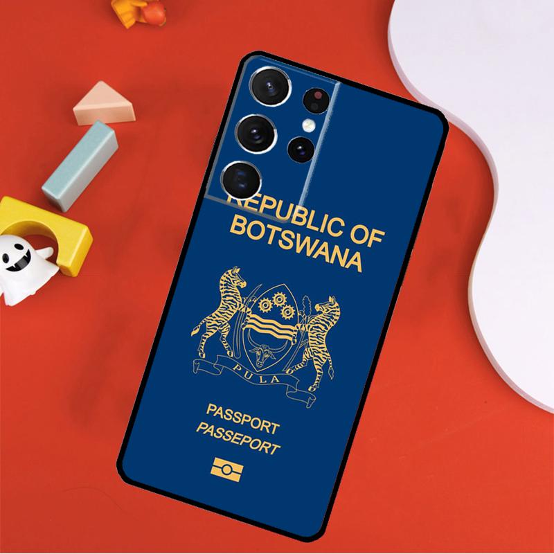 Botswana Flagge Handyhülle Für Samsung Galaxy S25 Ultra S9 S10 S20 FE S21 S22 S23 S24 Plus S24 Ultra Hülle
