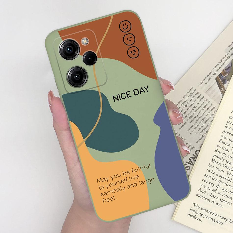 Cell Phone Case For Xiaomi Poco X5 Pro 5G Trendy Pattern Silicone Protective Matte Cover For PocoX5 X 5 X5Pro Capa Funda Bumper