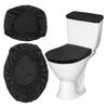 2pcs Toilet Cover Set With Soft Edges For Most Toilets Machine Washable Polyester Cloth