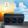 USB Charging Battery Solar Powered Cooling System Auto Air Vent Fan Ventilation Radiator Front Rear Window Exhaust Fan