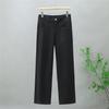 Elastic Straight Leg Jeans Women's New High Waisted Loose and Versatile Casual Narrow Leg Pants