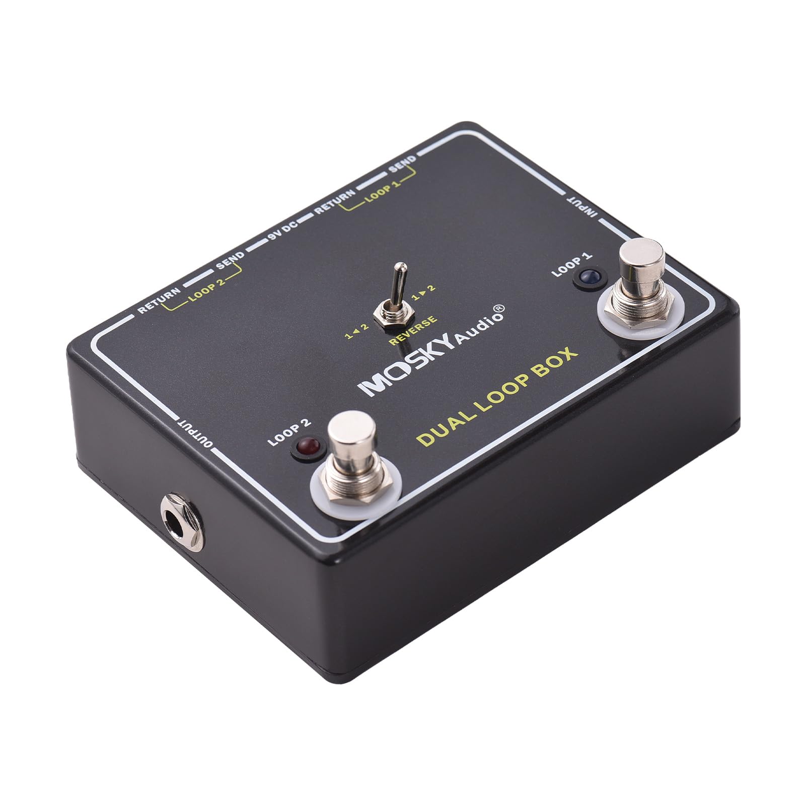 MOSKYAUDIO Гитарный петлевой коммутатор эффектов, двойной MXR Dual Loop Box и Bright Onion Dual Reverse Looper Pedal, 2-канальный коммутатор, алюминий, 6,35 мм