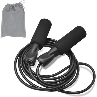 FEELCAT Jump Rope for Training, Fitness, and Calorie Burning, Adjustable Length for Adults, Children, and Juniors, FC1801 (FC-Black)