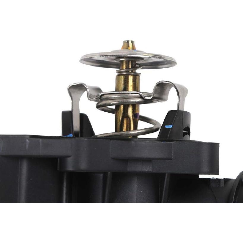 MOCA Engine Coolant Thermostat Housing Assembly for 1999-2006 for BMW 325i 328i E46 525i X5 Z3 2.5L 3.0L L6, Replace #11537509227, 11531437040,