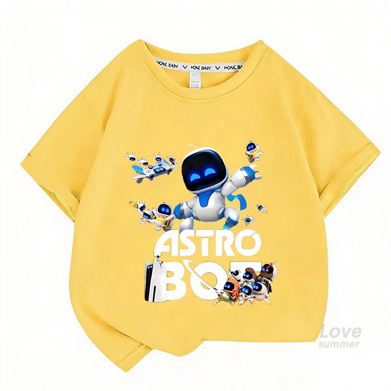 Summer Baby boys Clothes Kids Boys Printed T-Shirt A-Astro robot baby Girls Casual Children Fashion O Neck Short Sleeve Top
