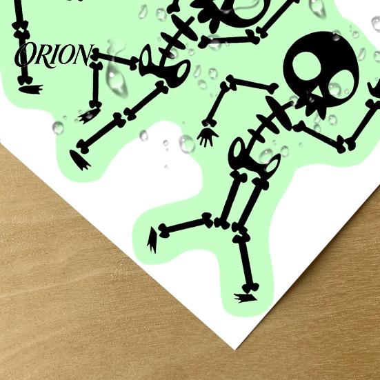 Decorative Glow Stickers for Home Halloween Light Switch PVC Sticker, in The Dark Skeleton Adhesive Wall Decals Decal, Luminous Sticker Living