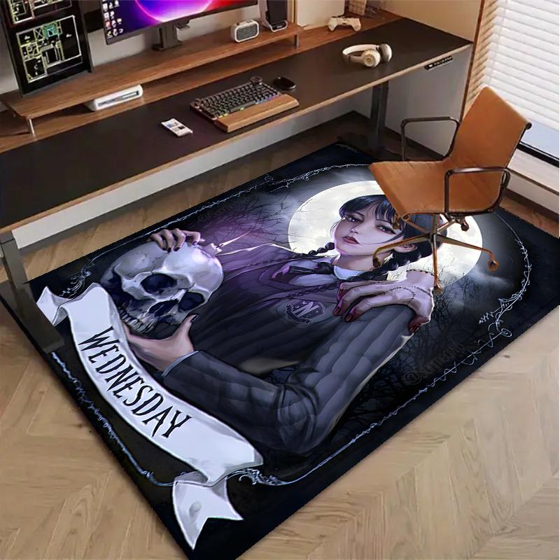 Wednesday Polyester Carpet, Soft Indoor Mat for Office Chair, Living Room, Computer Desk - Decorative Home Office Rug Design