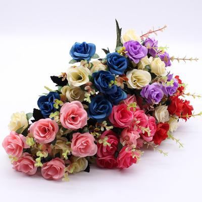 Realistic Silk Roses Bouquet for Home for Wedding and Party Settings