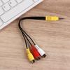 Stereo 3.5mm Cable 3 RCA Female 3.5mm to Cable Portable 3.5mm Aux Male  Video and Audio