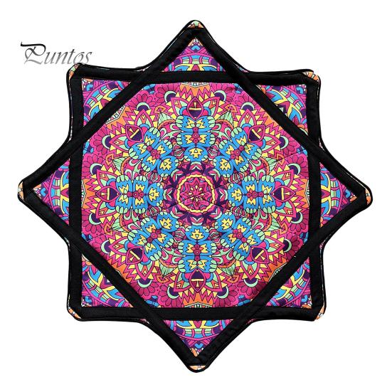 

Flowstar восьмиугольный шарф игрушка для жонглирования для начинающих двусторонний принт ткань забавная игрушка для развития навыков кончик пальца вращающаяся Flow Star Dapo Star подарок для детей и E