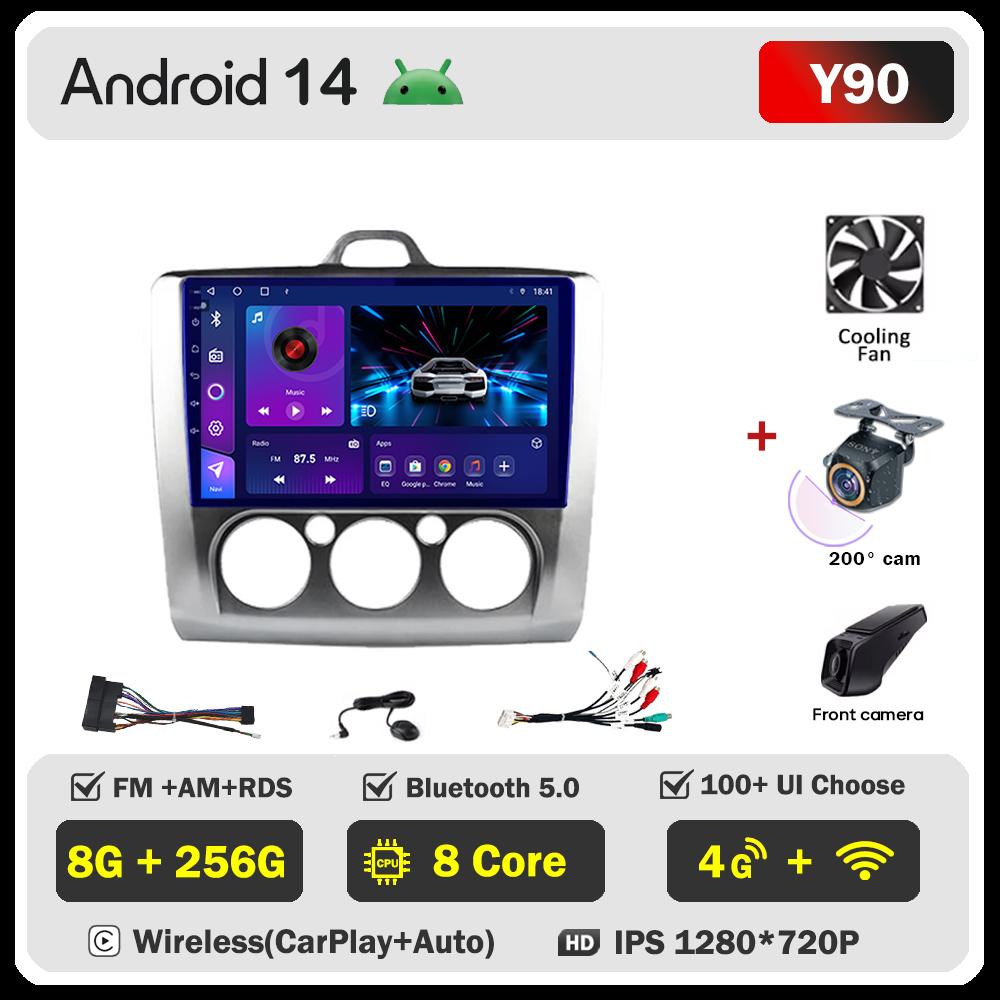 For Ford Focus 2 Mk2 2004-2011 Car Radio Player Car Carplay Screen Autoradio Mirror Link Car Intelligent Systems 8 Core RDS 4G