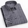 Plaid Flannel Shirts For Men Long Sleeve 100%Cotton Fashion Casual Soft Standard-Fit Man Blouse Clothes Pocket Oversize 7XL 8XL
