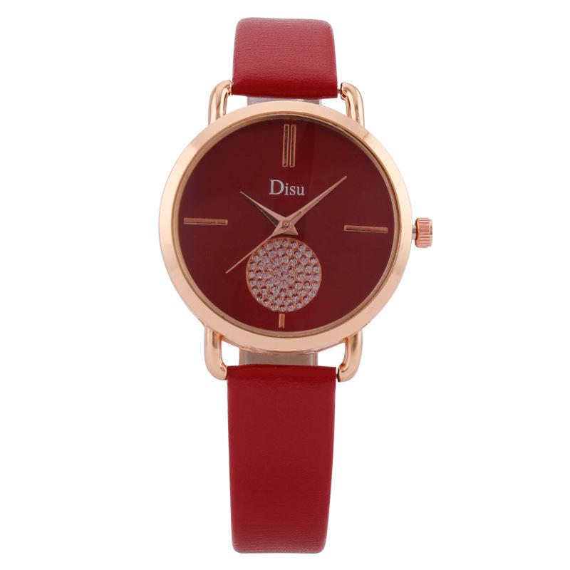 

JYL Men s Watch Fashion Ultra-thin Blue Needle Leather Strap Red сталеві рожевого кольору