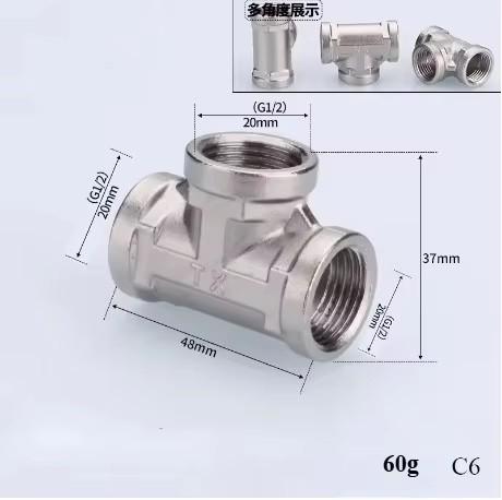 201/304 Stainless Steel 1/2", 3/4" BSP Threaded Plumbing Fittings (Reducing Elbow, Tee, Coupler, Butt Joint) - 1/2" BSP Male-Fem