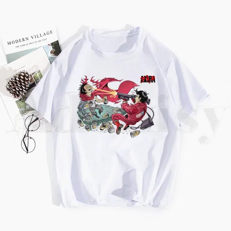 Akira Shotaro Kaneda Motociclista A Cápsula Japão Anime Camisetas Tops Camisetas Homens Mulheres Manga Curta Camiseta Casual Streetwear Engraçado