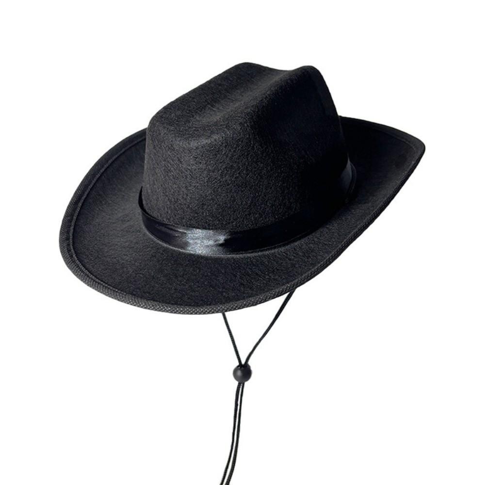 Solid Color Kids Cowboy Hat Breathable Costume Photography Accessories Cute Western Cowgirl Hat