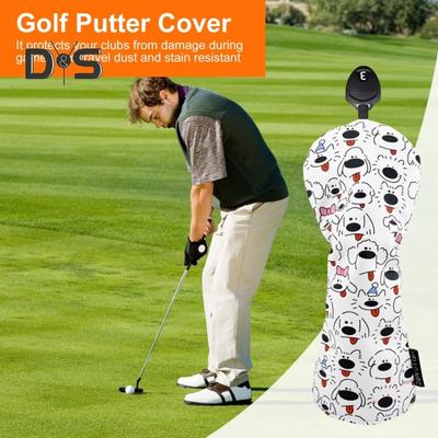 Obal na golfovou hůl pro řidiče Fairway Woods Hybrids Mallet Putter Pokrývka hlavy Kreslený design Puppy Golf Club Protector