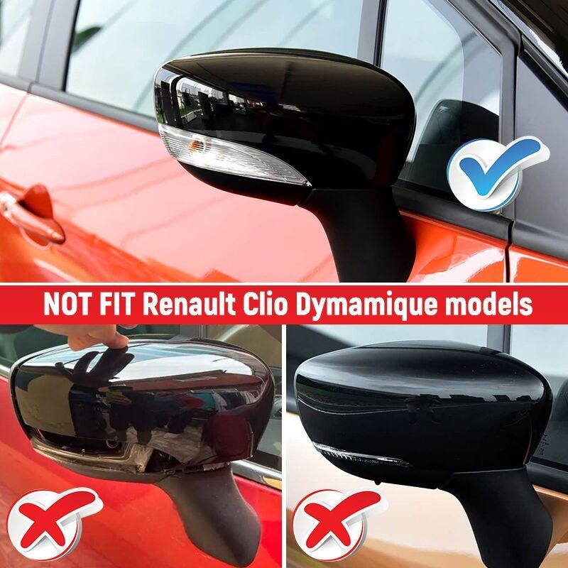 Glossy Black/White Car Side Door Rearview Mirror Cover Cap For Renault Clio 4 Mk4 / Zoe / Captur 2012- Door Wing Mirror Case