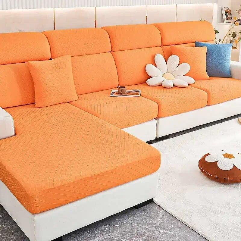 Husă de canapea din poliester groasă Jacquard elastic 1/2/3/4 locuri în formă de L Huse de canapea de colț Anti-alunecare