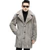 Men's imitation mink fur jacket medium and long mink coat men's whole mink winter warm casual large size trench coat