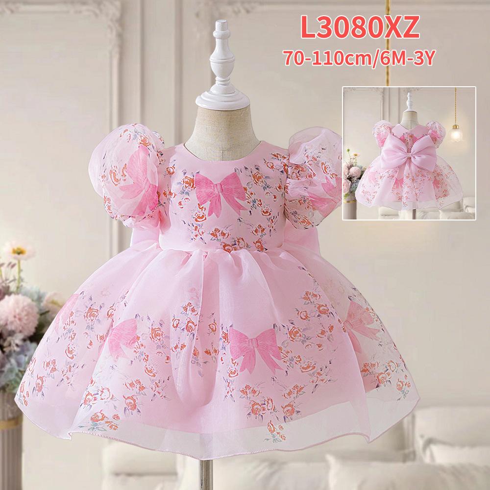 0-3Y Christmas Dress Newborn Baptism Wedding Dress for Baby Girl First Birthday Party Wear Toddler Girl Christening Gown Clothes L3080