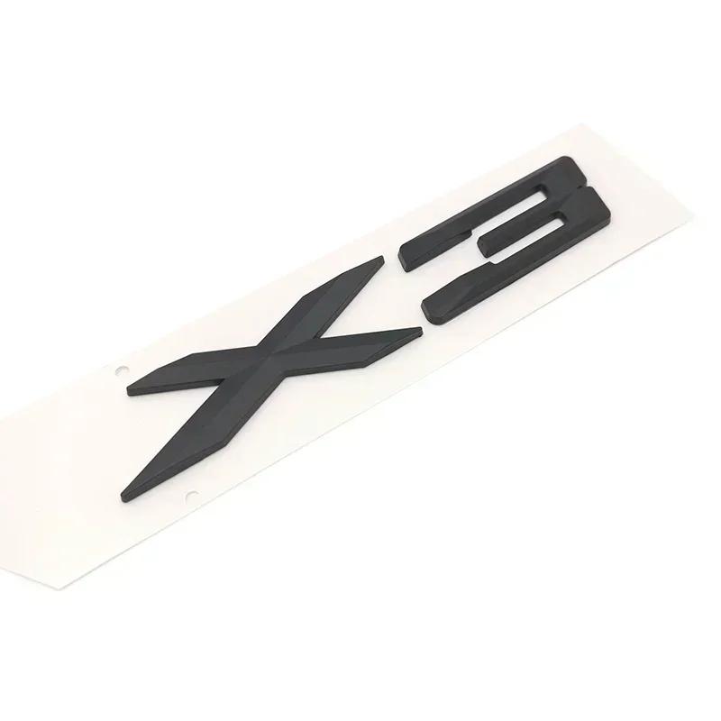 for BMW X1 X3 X5 X6 E83 F25 GT Accessories Styling 3D Chrome Logo Silver Tail Letter Plastic Emblem Badge Sticker Decoration