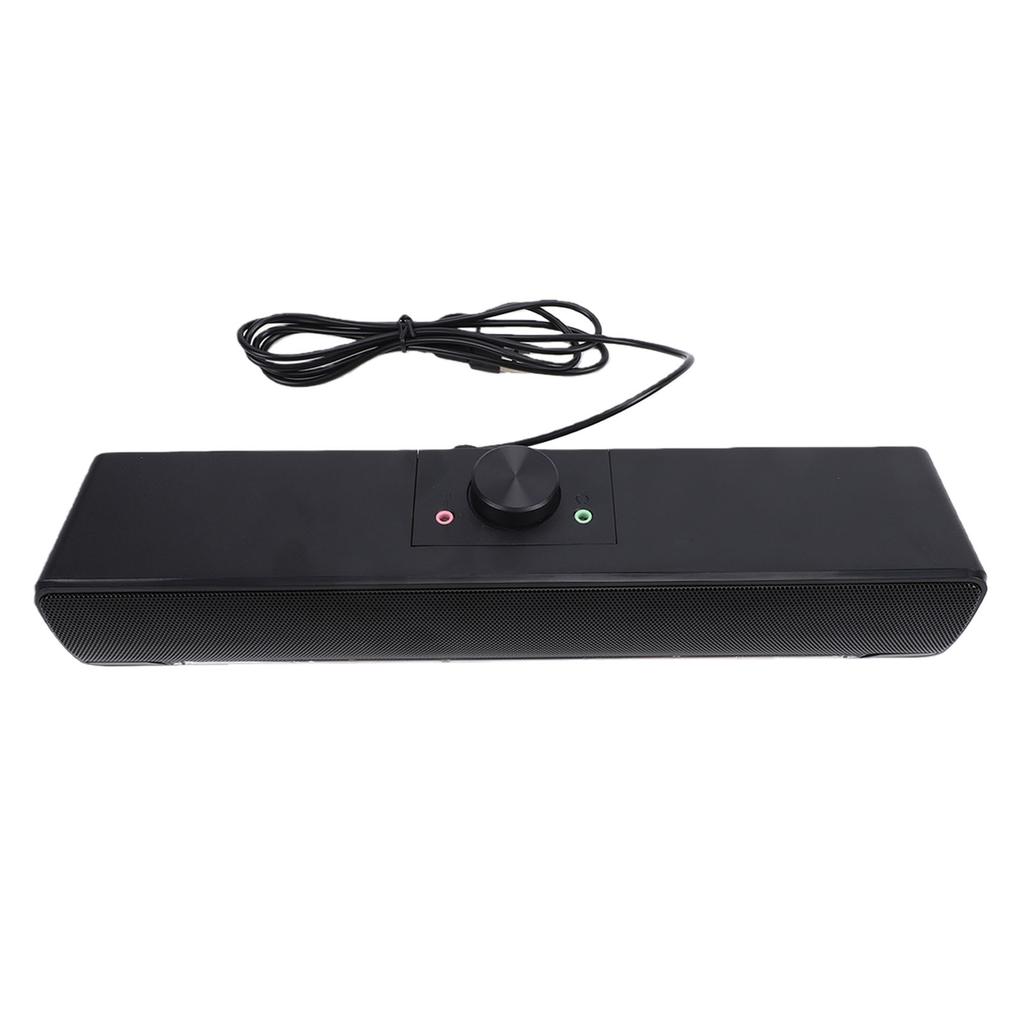 Computer Speaker Bluetooth 5.0 USB Powered HiFi Stereo Desktop Speaker with Dynamic RGB Lighting Rotary Knob Volume