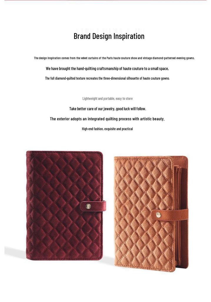 Luxury Travel Jewelry Organizer & Anti-Oxidation Storage Book with Business Card Holder