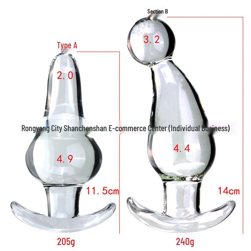 Mittlerer transparenter Alien Glas-Butt-Plug für Männer und Frauen Analentwicklung und -training