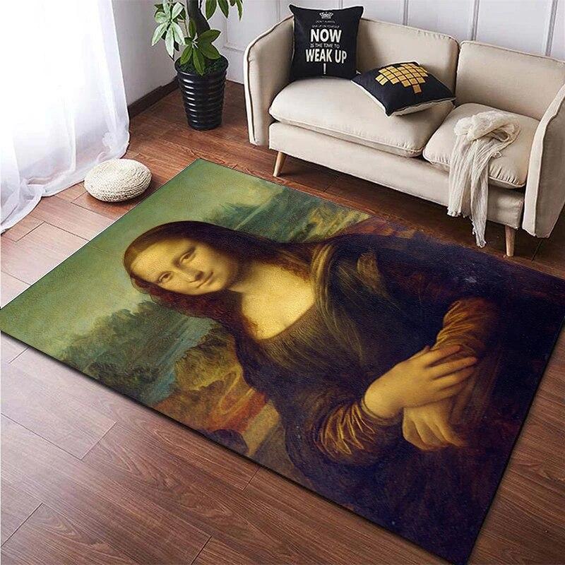 Famous Paintings Art Printed Large Area Rug Soft Carpet Home Decoration Mats Dropshipping Rugs and Carpets for Home Living Room