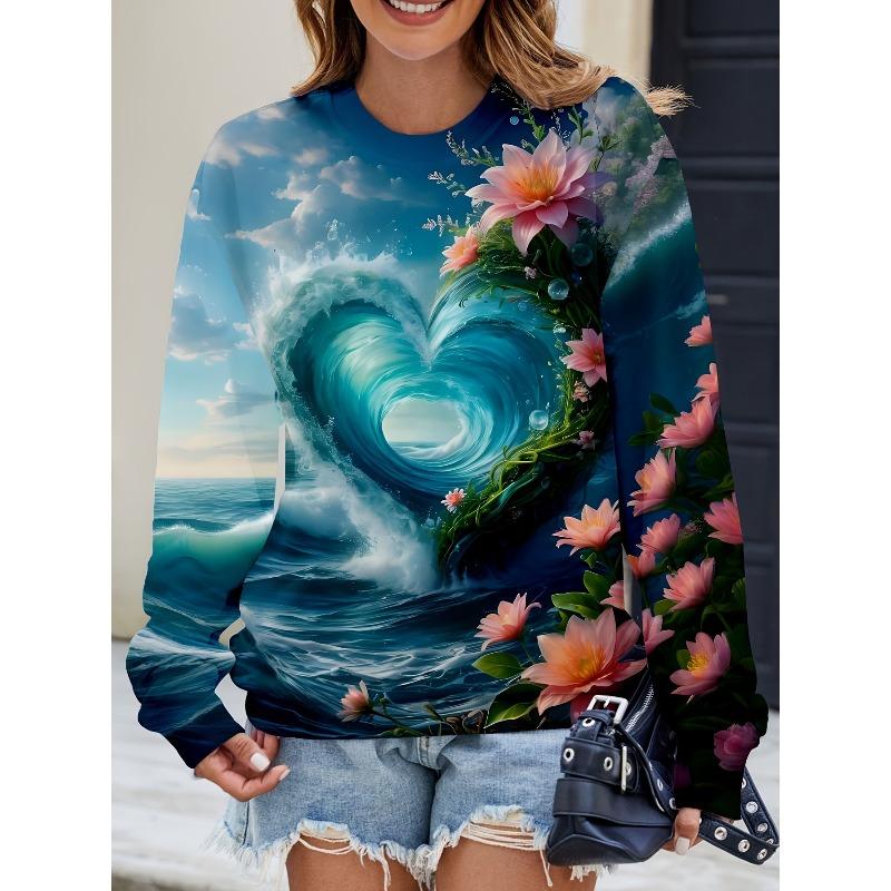 

Осень Зима Новая Женская Толстовка с Круглым Вырезом с Принтом Животных Легкая Повседневная Свободная Облегающая Пуловер 6XL