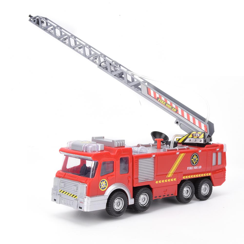 Mini Simulation Aerial Ladder Truck Model Vehicle Fire Fighting Car Kid Child ToyFire Fighting Car