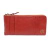 Sybilla Lana Long Wallet (5471174), L-shaped Zipper with Coin Purse, Slim Design, Genuine Leather (Brick)