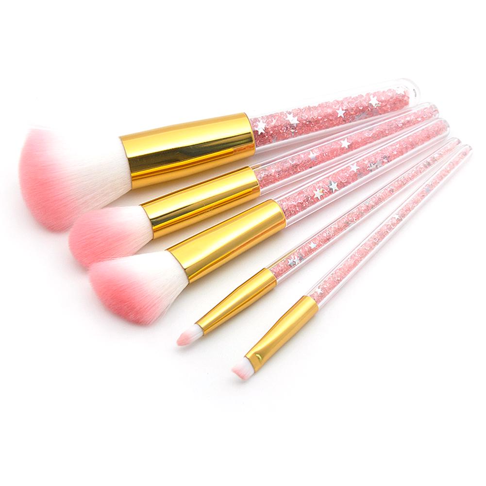 Makeup Brush Set Cosmetic with Transparent Handle for Women Foundation Face Powder and More