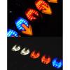 Universal 2Pcs Dual colors White Amber DRL Flowing Turn Signal Indicator Lights