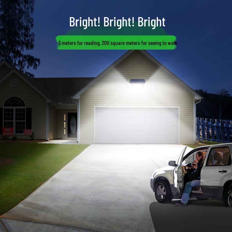 Yinglang Outdoor Solar Wall Light: Three-Sided Super Bright Illumination, Long Lifespan for Courtyard and Home Entrance.