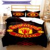 3 stk. Manchester United Sengetøjssæt Dynebetræk Lukning Indeholder 1 Dynebetræk & 2 Pudebetræk, Blødt og Behageligt til Alle Årstider.