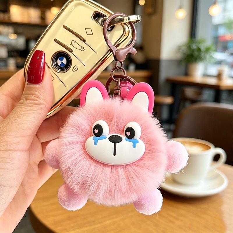 Year of the Sheep Lamb Keychain: Cute Plush Pendant for Students' Bags