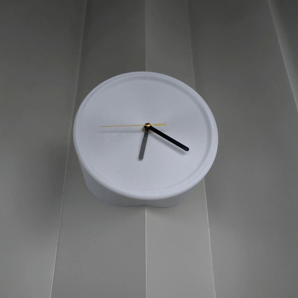 3D Printed Corner Wall Clock Decor Free Punching Silent Watch with Cover Hole Simple Modern Artistic Living Room Decoration