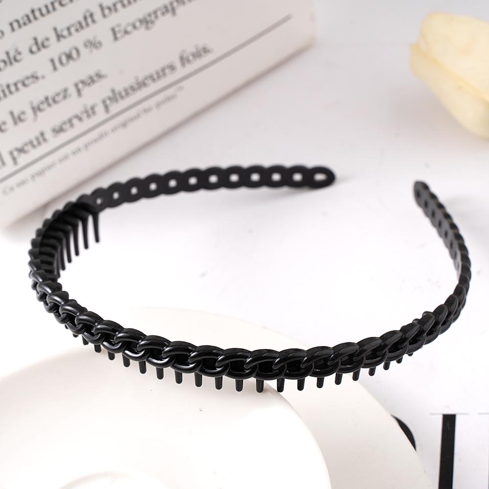 Matte Black Hair Hoop Non-Slip HairBand Female All-Match Press Hair Head Buckle Bezel Headband Girl Serrated Hair Accessories