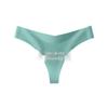 Women’s Plus Size Seamless Low-Waist Ice Silk Thong with Breathable Cotton Crotch
