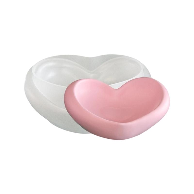 Flexible Silicone Heart Shell Mould For Casting Craft Easy Release WithCandle Soap Ideal For Home Decoration