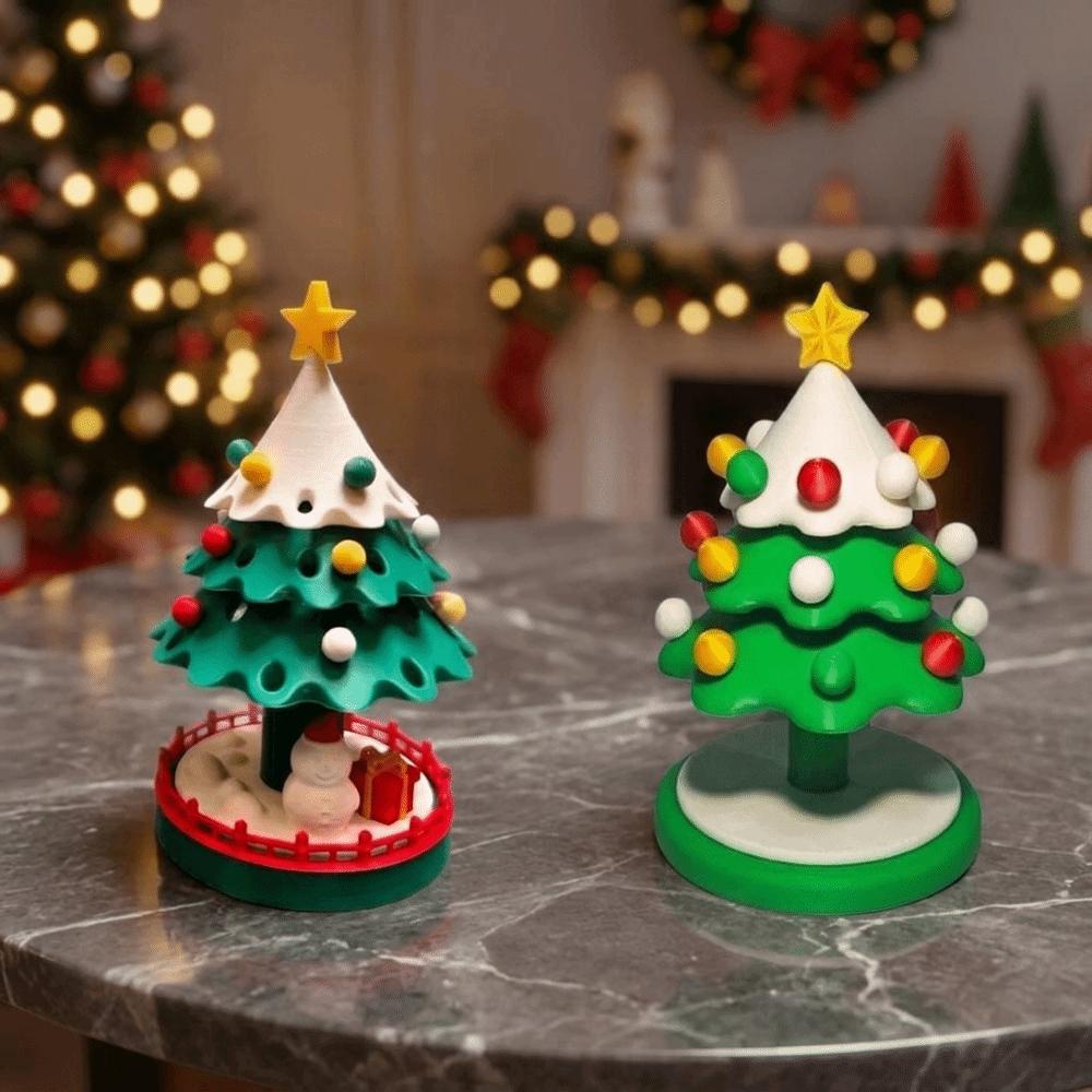 3D Printed 3D Printed Dancing Christmas Tree Detachable Christmas Tree Fidget Toy  Office Desktop