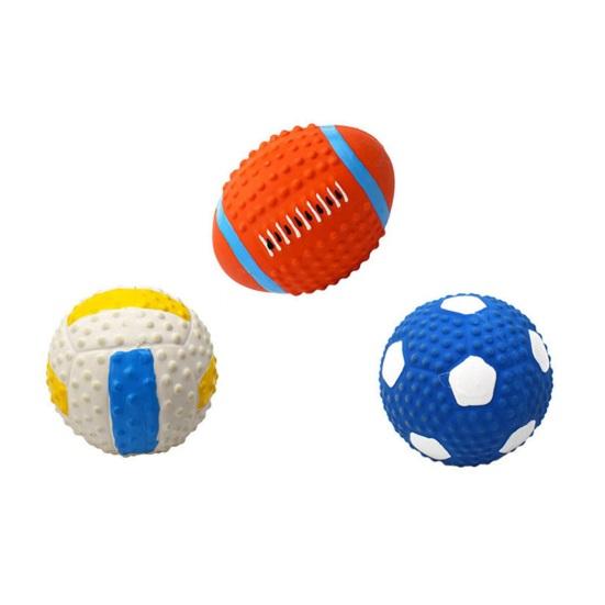 Dogs Rubber Chew Toy Cute Animal Shape Puppy Teething Toy Squeaky Dog Chew Ball with Textured