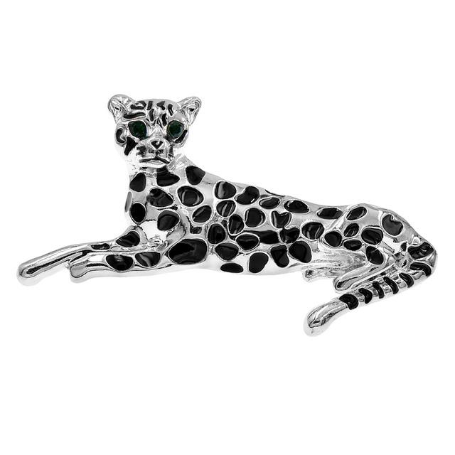 

Новая эмалированная леопардовая брошь для женщин и мужчин, ювелирные изделия унисекс, модные зимние аксессуары