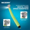 Self-Illuminated LED Dental Turbine Handpiece Colorful LED Light Electric Power Source OEM/ODM Push Button Handpiece High Polymer Material