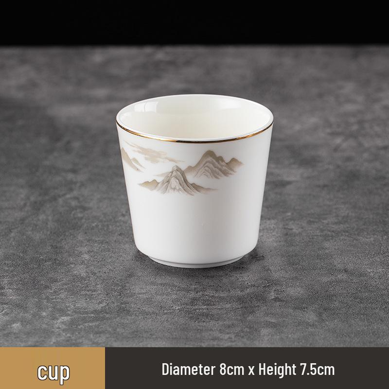 Gold Rimmed Bone China 9-Piece Banquet Tableware Set